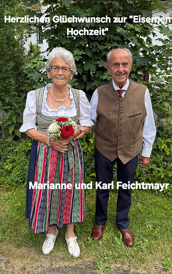 Eiserne Hochzeit: Marianne und Karl Feichtmayr